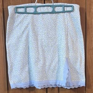Divided By H&M Light Blue Floral Lace Mini Skirt